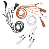 3Pcs 3 Colors Bohemian Imitation Leather Braided Tassel Wrap Chain Belts AJEW-GF0011-98-6