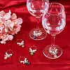 14Pcs 7 Colors Angel Glass & Alloy Wine Glass Charms AJEW-TA0001-69-5