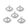 Brass Micro Pave Cubic Zirconia Pendants KK-E068-VB080-1-2