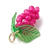 Glass Seed Beaded Grape Pendants PALLOY-MZ00467-5