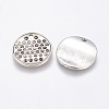 Flat Round Alloy Pendant Rhinestone Settings LS-EBB056Y-2