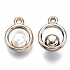 ABS Plastic Imitation Pearl Pendants OACR-R248-003LG-2