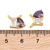Brass Pave Cubic Zirconia Charms CU-CBA6A75-03G-08-3