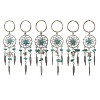 Alloy Magnesite Synthetic Turquoise Keychain HJEW-JKC01248-2