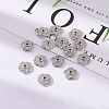 5-Petal Brass Micro Pave Clear Cubic Zirconia Bead Caps X-ZIRC-P001-31P-6