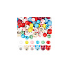 120pcs 12 Styles Natural Wooden European Beads WOOD-NB0002-78-7