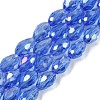 Transparent Electroplate Glass Beads Strands LS-EGLA-N013-T8mm-B10-1