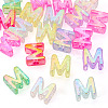 20Pcs UV Plating Transparent Acrylic European Beads OACR-TADJ0001-19M-2