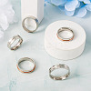 6Pcs 6 Style 202 & 201 Stainless Steel Stainless Steel Grooved Finger Ring for Men Women RJEW-YS0001-01-7