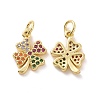 Brass Micro Pave Colorful Cubic Zirconia Charms KK-E068-VF123-1