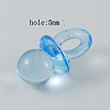 Dodger Blue Color Transparent Acrylic Baby Pacifier Pendants X-TACR-R16-5-2