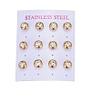 Ion Plating(IP) 304 Stainless Steel Stud Earrings X-EJEW-L251-A01-G-3
