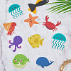 2Sets 20Pcs Sea Animal PVEA Bathtub Non-Slip Stickers AJEW-CN0004-08-3