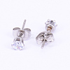 Stainless Steel Stud Earrings EJEW-WH0005-01P-B-2