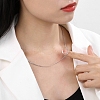 Non-Tarnish 304 Stainless Steel Flat Snake Chain Necklaces for Women LS-NJEW-D058-03P-4