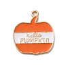 Thanksgiving Day Golden Tone Alloy Enamel Pendants ENAM-M002-02F-G-1