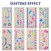 8 Sheets 8 Style Creative Fluorescent Arm Removable Temporary Tattoos Paper Stickers STIC-TA0002-02-1