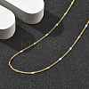 Brass Curb Chains Necklaces for Women NJEW-D302-18G-2