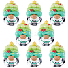 Zinc Alloy & Resin Christmas Tree Shaped Toilet Tank Button AJEW-WH20008-21B-01-1