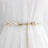 Alloy & Plastic Imitation Pearl Twisted Waist Chains for Women WG1D18B-03-1