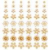 ARRICRAFT 64Pcs 8 Styles Brass Bead Caps KK-AR0003-57-1