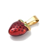 304 Stainless Steel Enamel Fruit Vegetable Charms STAS-F336-02J-G-2