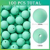 100Pcs Silicone Beads Round Rubber Bead 15MM Loose Spacer Beads for DIY Supplies Jewelry Keychain Making JX456A-1