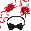 3Pcs 3 Styles Flower Polyester & Resin Wrist Corsage AJEW-PH0061-76-1