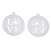 201 Stainless Steel Pendants X-STAS-R114-005P-2