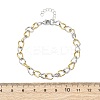 304 Stainless Steel Cuban Link Chains Bangles for Women BJEW-B150-08GP-5