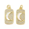 Brass Micro Pave Cubic Clear Zirconia Pendants KK-K365-26G-1