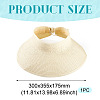 1Pc Women Straw Floppy Wide Brim Sun Hat AJEW-TA0002-59C-3