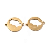 201 Stainless Steel Connector Charms STAS-K251-007G-1