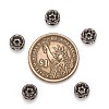 Brass Rhinestone Rondelle Space Beads RB-H035-22-3