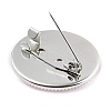 Breast Cancer Awareness Ribbon Glass Brooches JEWB-L019-01E-3