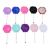 Rose Flower Glass Handheld Mirrors with Plastic Handle & Iron Rod GL-CBAE5B0-01-1
