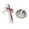 Cross Alloy Black Enamel Pins Brooches JEWB-M049-01P-3
