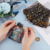 50Pcs Gold Stamping Moon & Star Organza Drawstring Gift Storage Bags OP-BBC0001-03A-02-3