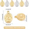 16Pcs 2 Colors 304 Stainless Steel Pendants STAS-UN0038-31-5