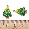 Christmas 304 Stainless Steel Enamel Pendants STAS-Z093-08W-G-3