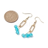Imitation Jade Glass Dangle Earrings EJEW-JE05924-02-3
