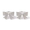 Brass Micro Pave Clear Cubic Zirconia Cuff Earrings for Women EJEW-I305-22P-1