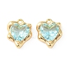 Brass Micro Pave Cubic Zirconia Charms KK-L208-06G-01-2