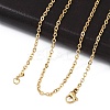 Ion Plating(IP) 304 Stainless Steel Cable Chain Necklaces NJEW-K090-01G-3