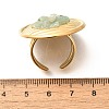Natural Green Aventurine Chip Finger Rings for Women RJEW-R012-06G-03-3