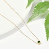 Ion Plating(IP) 304 Stainless Steel Cubic Zirconia Hexagon Pendant Cable Chain Necklaces NJEW-P320-16G-03-3