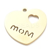 Ion Plating(IP) 304 Stainless Steel Pendants STAS-B016-08G-1