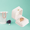 2Pcs PU Leather Ring Gift Boxes LBOX-CL0001-03-4