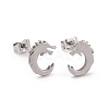 Non-Tarnish 304 Stainless Steel Tiny Dragon Stud Earrings for Men Women LS-EJEW-G318-07P-1
