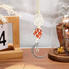 Nuggets Natural Quartz Crystal & Red Jasper Pouch Pendant Decorations HJEW-WH20002-03D-4